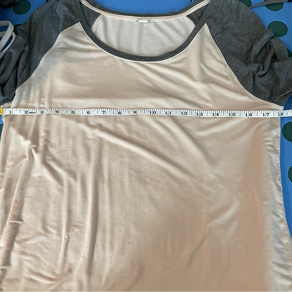 Kit and Ace Grey and Peach/Pink Baseball Style T-Shirt - Picture 7 of 7